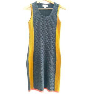 Jessica Simpson Sleeveless Sweater Dress Gray /Yellow/Orange Size S